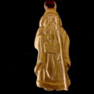 Longaberger Vintage Pewter St. Nick Ornament